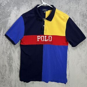 Polo Ralph Lauren Polo Shirt Boys Youth XL 18-20 Color‎ Block Spell Out Rugby